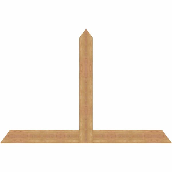 Ekena Millwork Portland Timber Gable Bracket, Western Red Cedar, 72"W x 48"H x 1 1/2"D x 5 1/2"F, 16/12 Pitch GBW072X48X0206POR00SWR - main